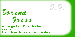 dorina friss business card